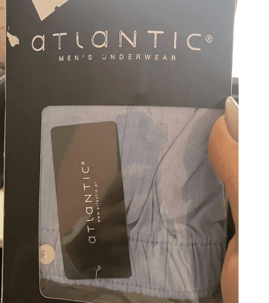 526 Труси боксери голубі Atlantic